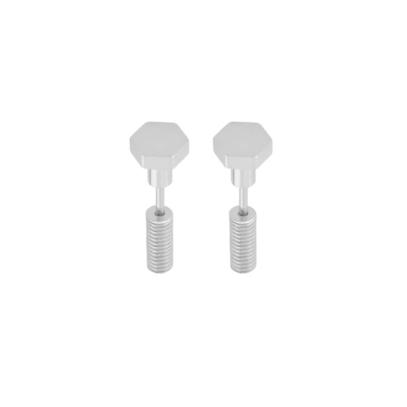 Silver-Tone Nail Faux Tapers - 16 Gauge