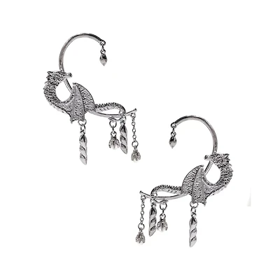 Dragon Chain Duo Ear Cuff