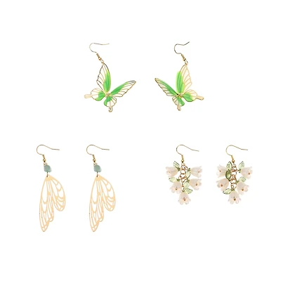 Multi-Pack Fairy Garden Dangle Earrings - 3 Pack