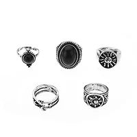 Dark Celestial Ring Set - 5 Pack