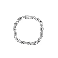 Silver-Tone Twisted Rope Bracelet