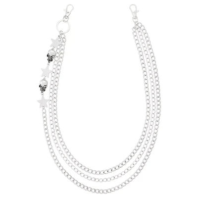Skull and Stars 3-Row Wallet Chain