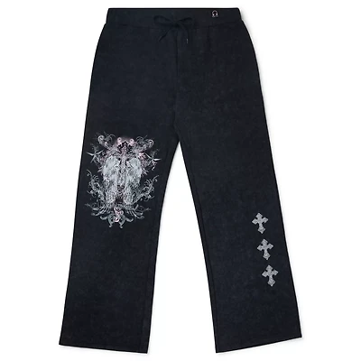 Kayla Malecc Winged Cross Wide-Leg Jogger Pants