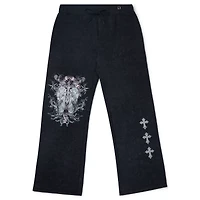 Kayla Malecc Winged Cross Wide-Leg Jogger Pants