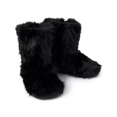 Kayla Malecc Black Faux Fur Boots