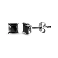 Clear Round CZ Stud Earrings - 20 Gauge