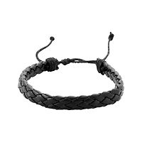 Black and Red Beaded and Braided Cord Cross Bracelets - 3 Pack