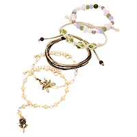 Multi-Pack Flower Garden Mixed Bracelets - 5 Pack