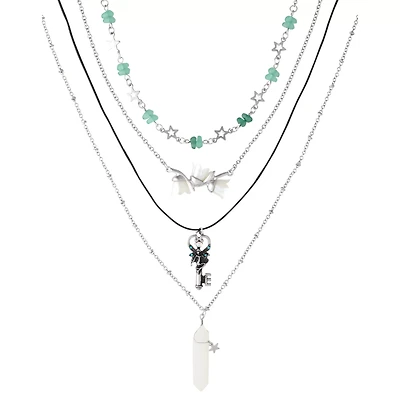 Star Fairy Key Pendant Layered Necklace