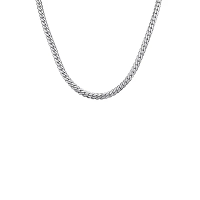 Silver-Tone Box Chain Link Necklace