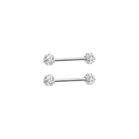 CZ Nipple Barbells - 14 Gauge