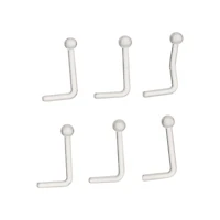 Multi-Pack Clear Bioflex L-Bend Nose Retainers 6 Pack - 18 Gauge
