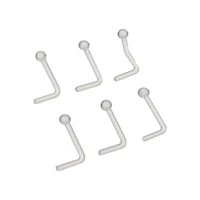 Multi-Pack Clear Bioflex L-Bend Nose Retainers 6 Pack - 18 Gauge