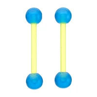 Glow in the Dark Green Bioflex Nipple Barbells