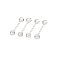 Multi-Pack Clear Bioflex Retainer Barbells 4 Pack - 14 Gauge