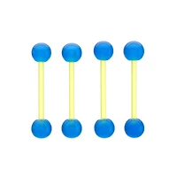 Multi-Pack Glow in the Dark Bioflex Barbells 4 Pack