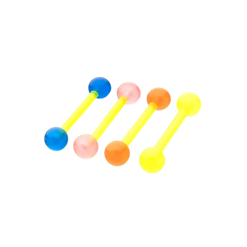 Multi-Pack Yellow Glow in the Dark Bioflex Barbells 4 Pack – 12 Gauge