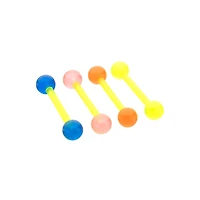 Multi-Pack Yellow Glow in the Dark Bioflex Barbells 4 Pack – 12 Gauge