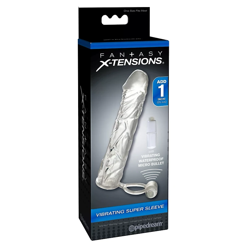 X-Tensions Super Vibrating Sleeve - 7.75 Inch