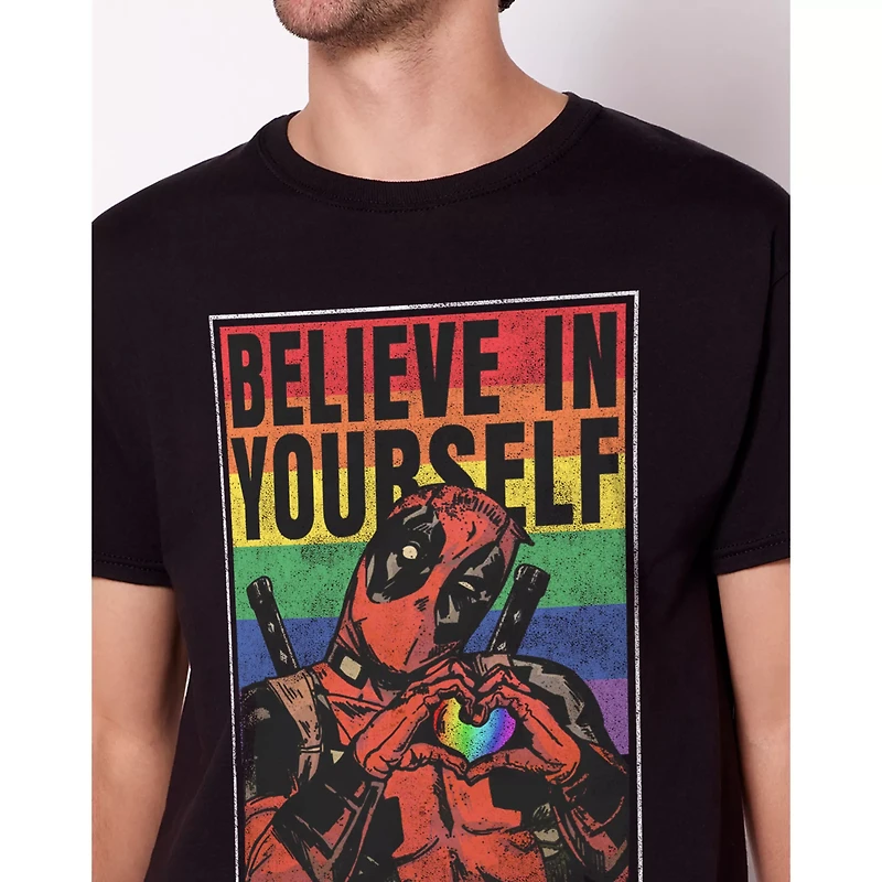 Believe Yourself Rainbow Deadpool T Shirt