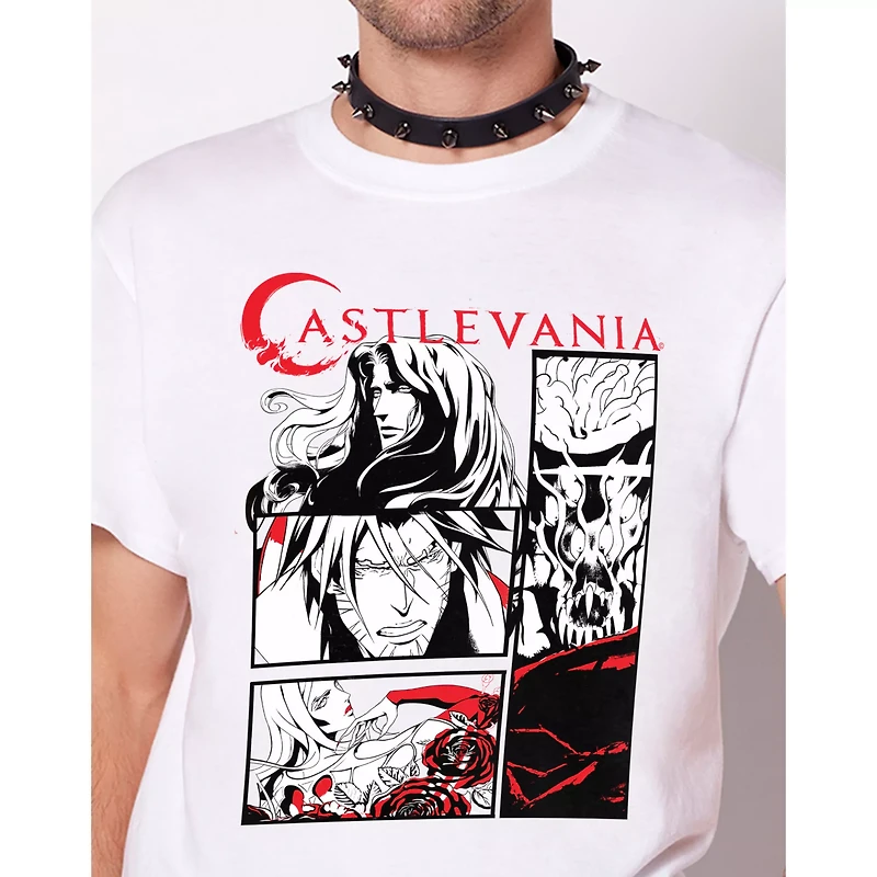 White Comic T Shirt - Castlevania