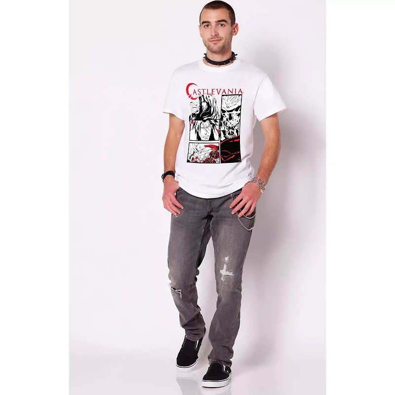 White Comic T Shirt - Castlevania