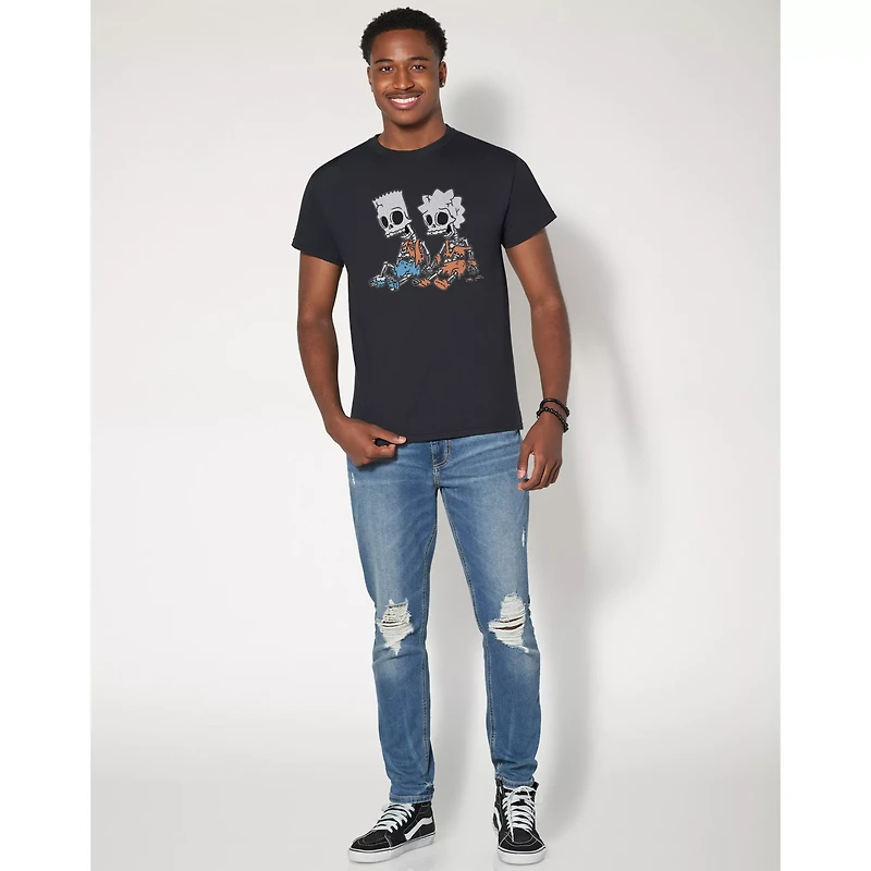 Bart and Lisa Skeleton T Shirt - The Simpsons