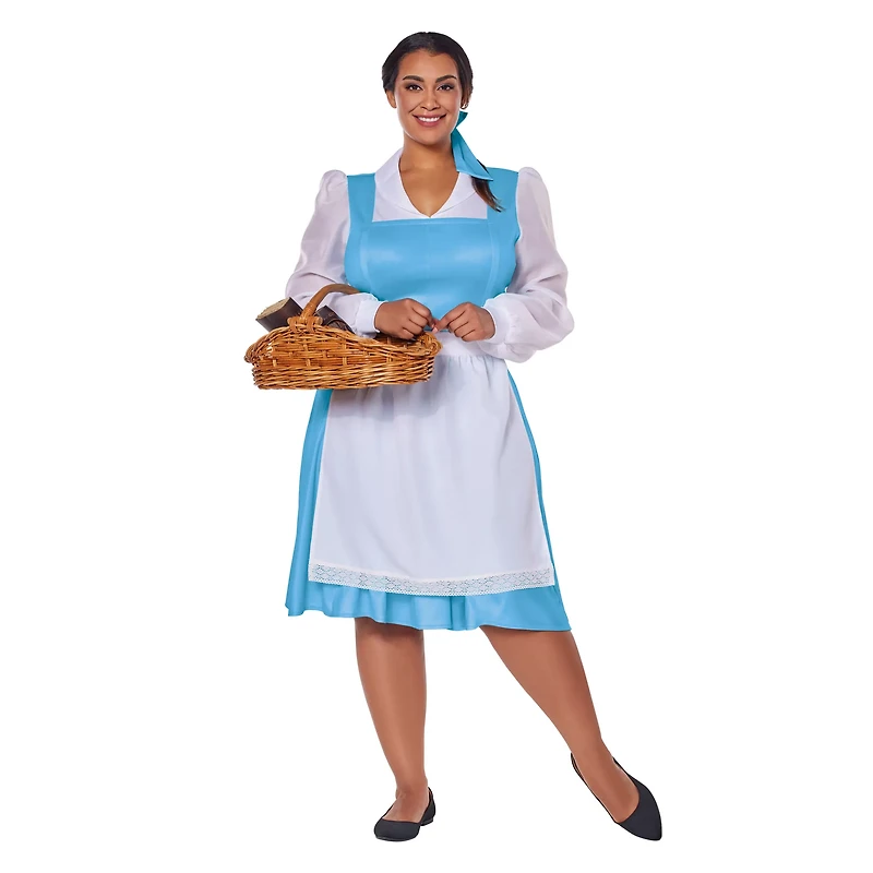 Adult Belle Blue Dress Costume - Disney Princess