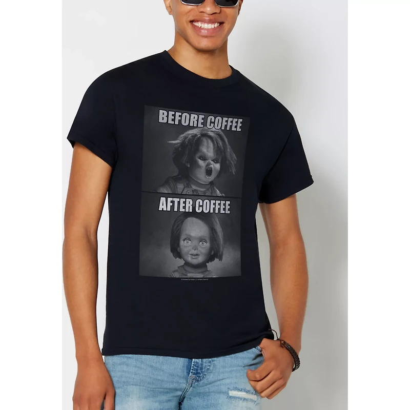 Chucky Before and After Coffee T Shirt