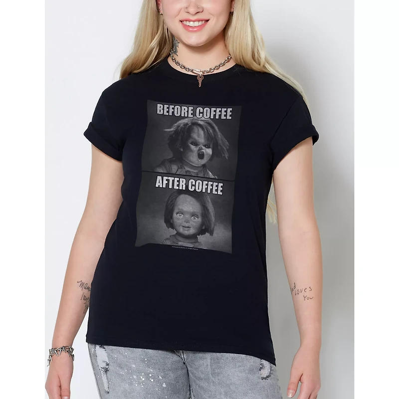 Chucky Before and After Coffee T Shirt
