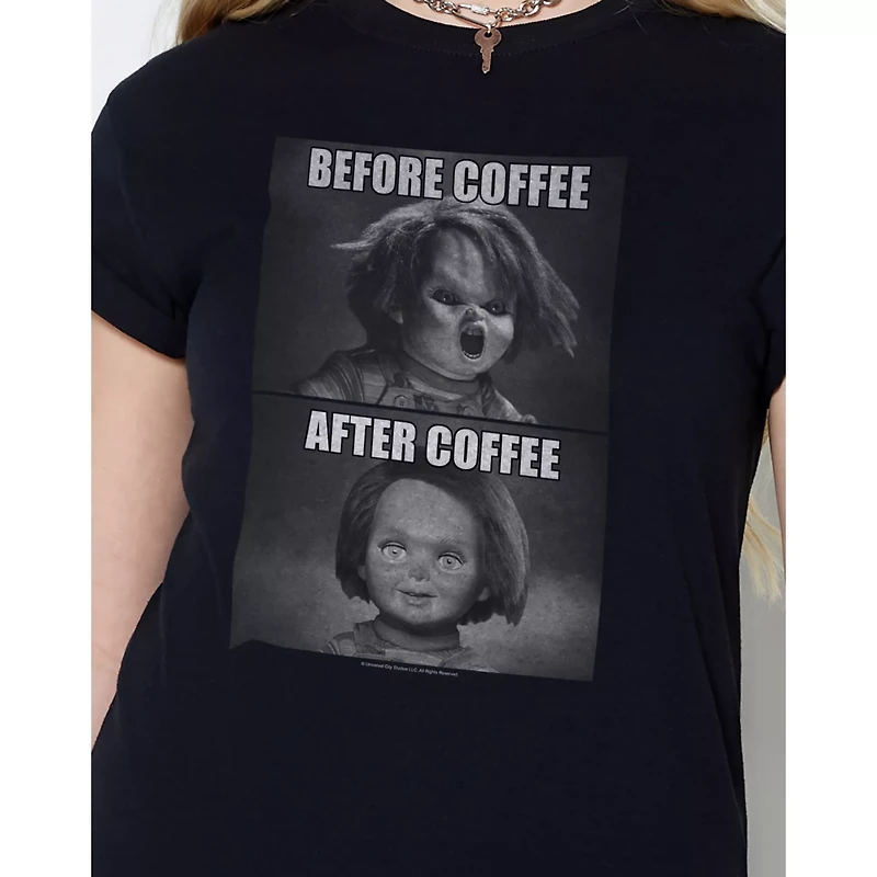 Chucky Before and After Coffee T Shirt