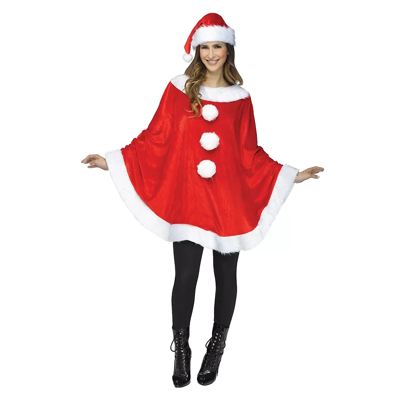 Adult Santa Christmas Poncho