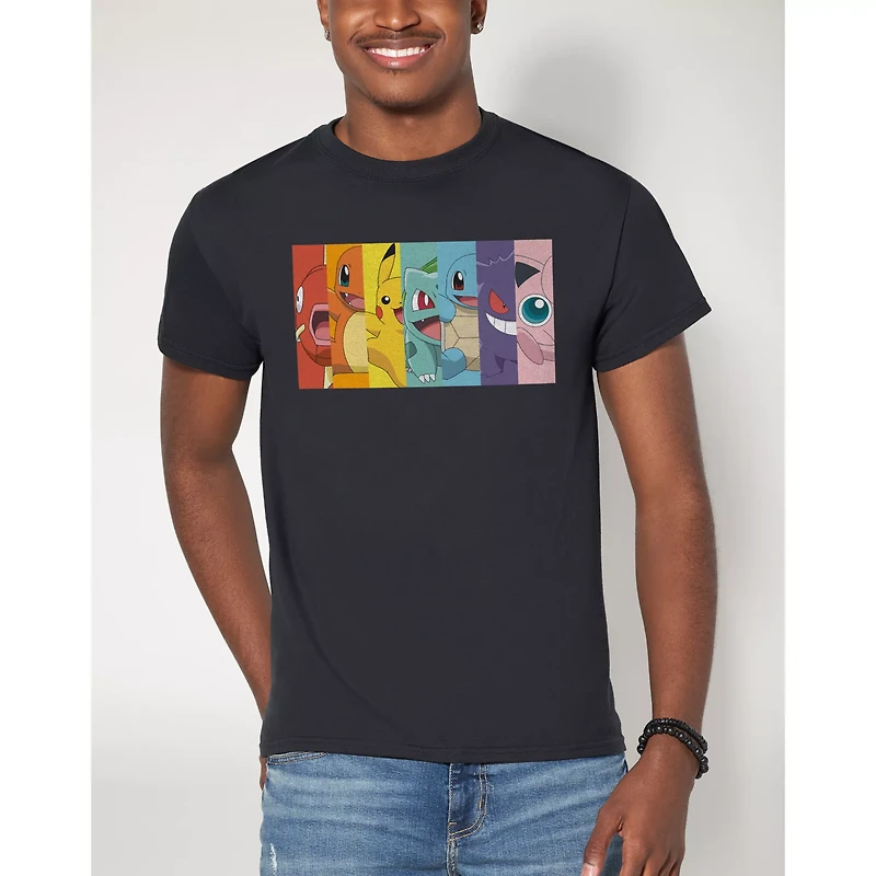 Rainbow Characters T Shirt - Pokémon