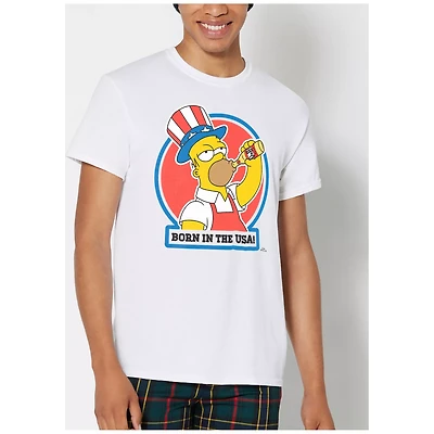 Homer Born in the USA T Shirt - The Simpsons