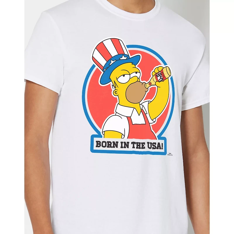 Homer Born in the USA T Shirt - The Simpsons