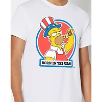 Homer Born in the USA T Shirt - The Simpsons