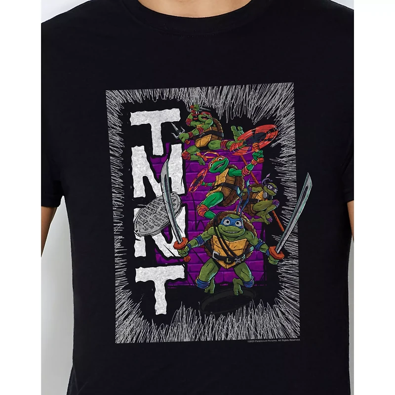 TMNT Poster Pose T Shirt - Teenage Mutant Ninja Turtles Mayhem