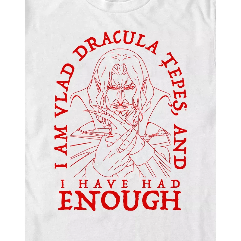 Vlad Dracula Tepes Had Enough T Shirt - Castlevania