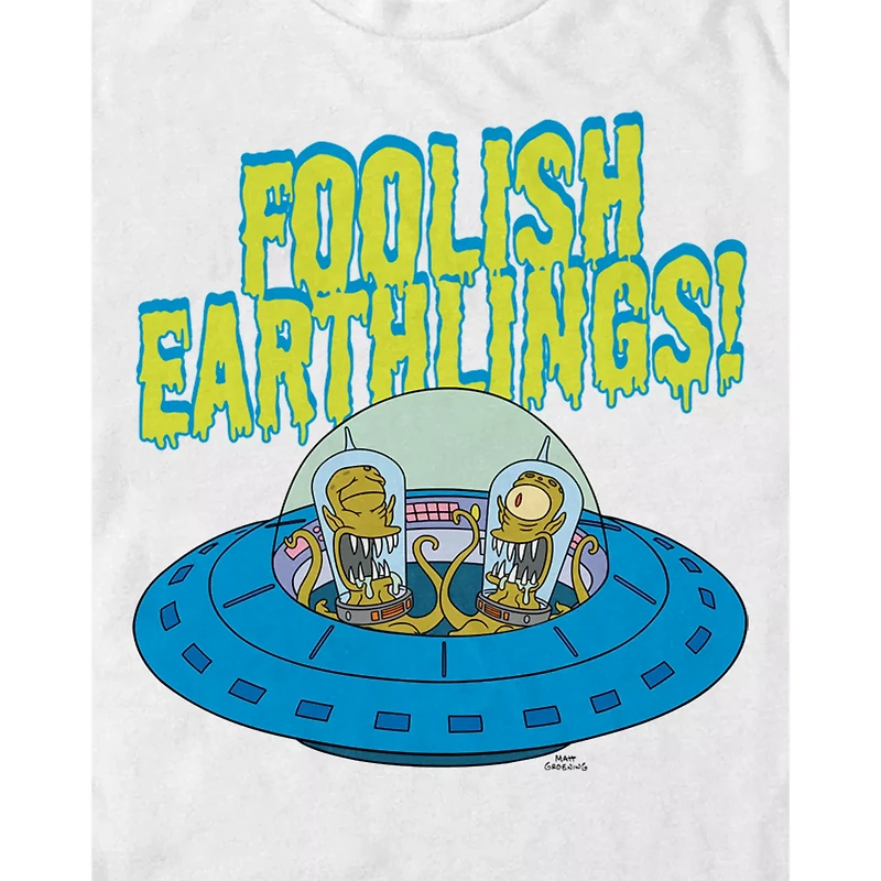 Foolish Earthlings T Shirt - The Simpsons