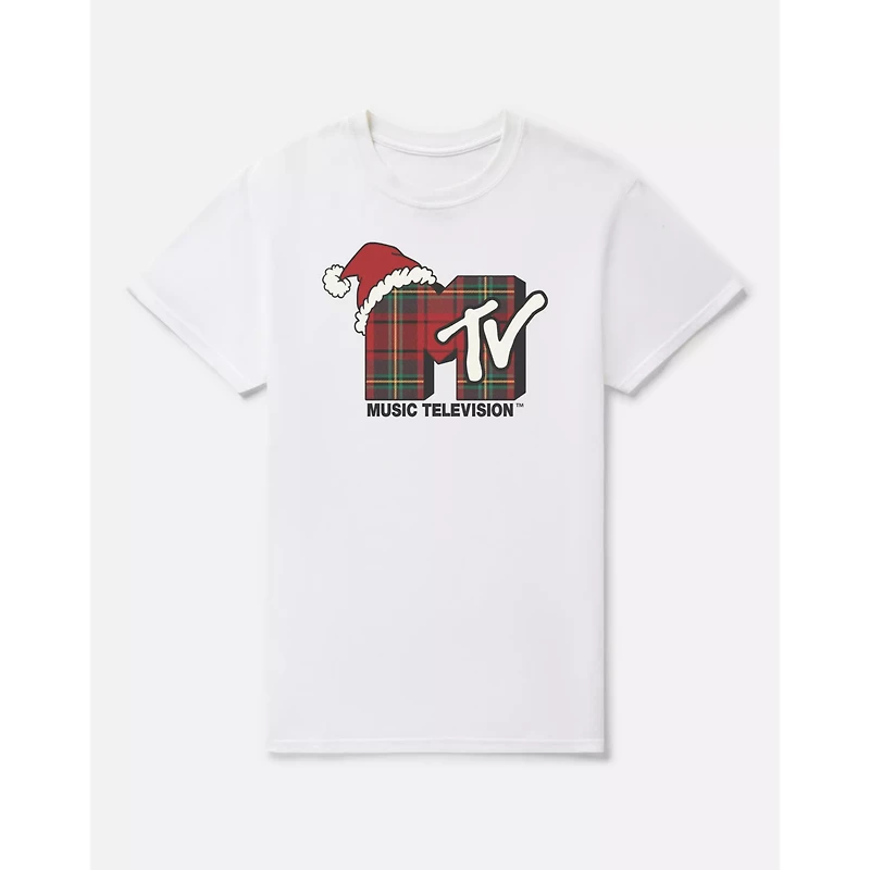 White MTV Christmas T Shirt