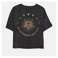 Nightshade Society Cropped T Shirt - Wednesday