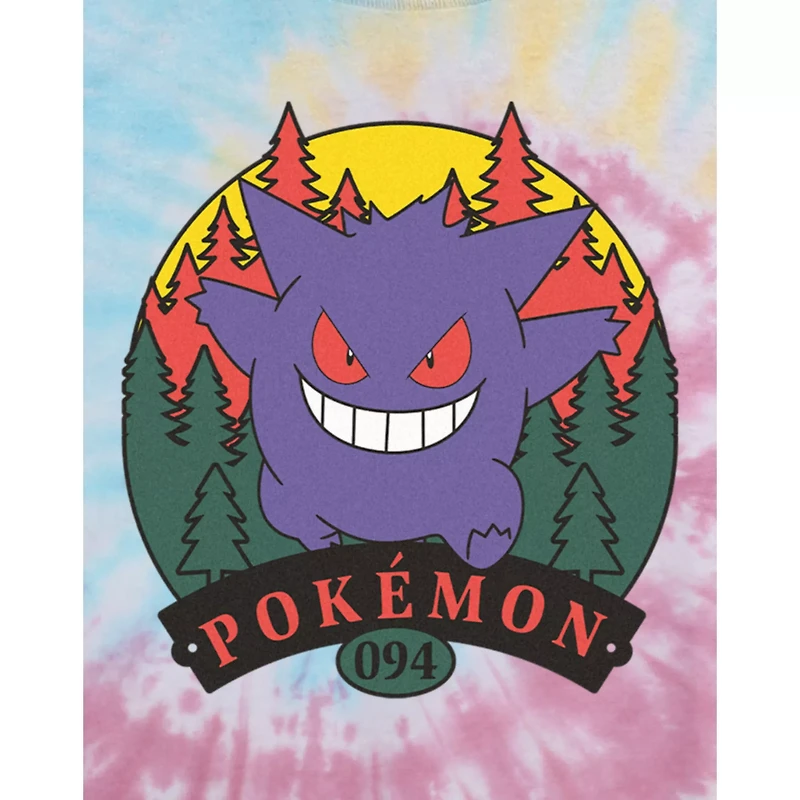 Pokémon Attack Tie Dye Cropped T Shirt