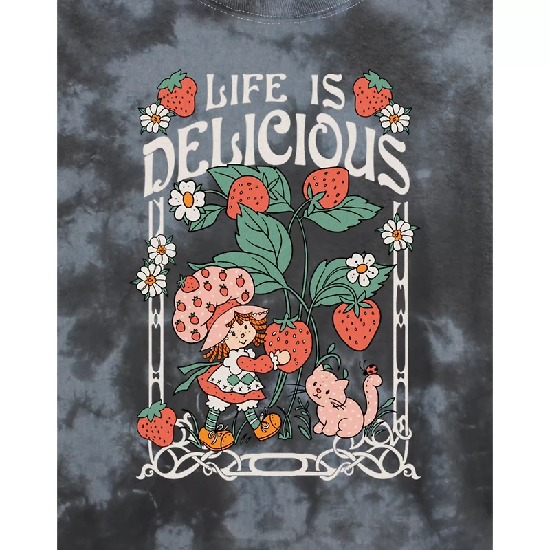 Life Is Delicious Strawberry Shortcake Cropped T Shirt