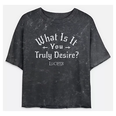 What You Desire Cropped T Shirt - Lucifer