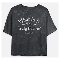 What You Desire Cropped T Shirt - Lucifer
