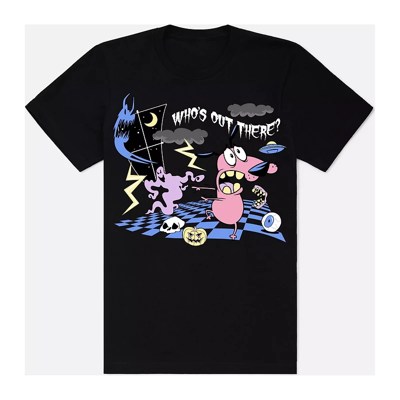 Who's Out There T Shirt - Courage the Cowardly Dog