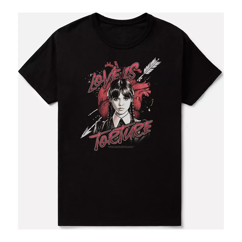 Love Is Torture T Shirt - Wednesday