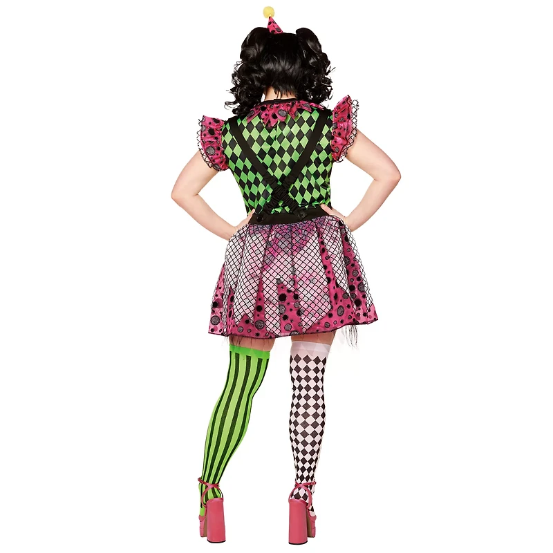 Adult Neon Clown Costume