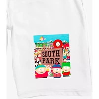 White South Park Town Shorts