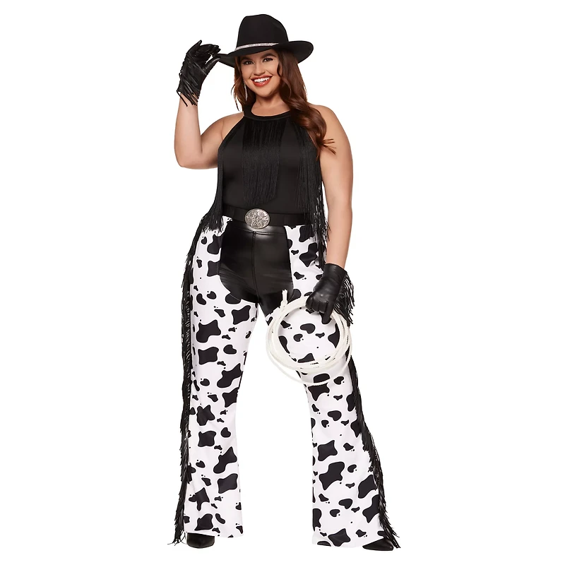Adult Cow Print Chaps